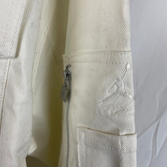 Jordan Renegade Canvas Jacket Full Zip Women's White Air Nike FN5674-133 Size L - Picture 4 of 12